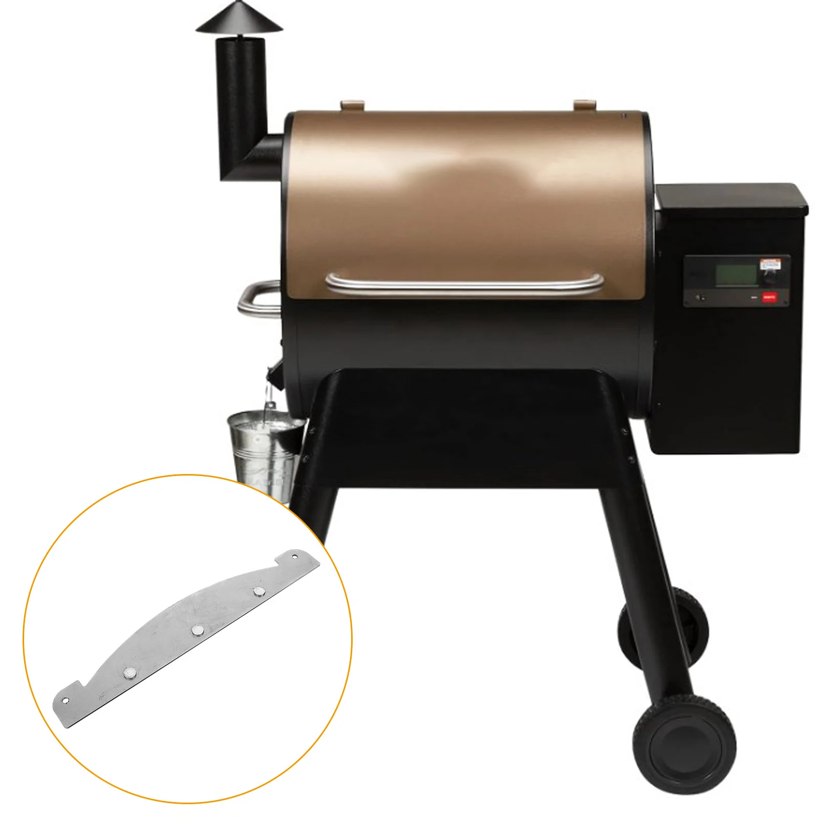 

Stainless Steel Heat Deflector Plate For Grill Machine Heat Distribution Durable Grill Accessories Compatible With Traeger