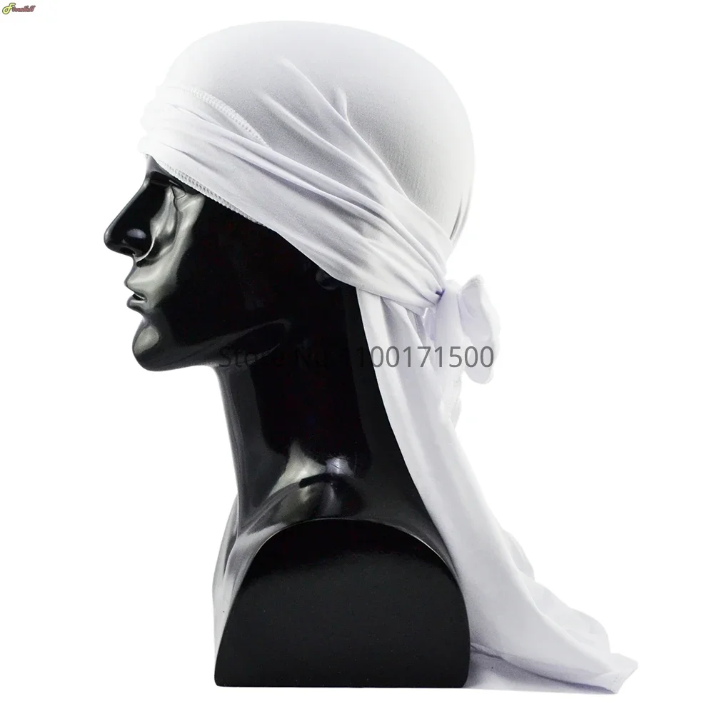 Halloween Men's Durags Hiphop Bandana Pirate Cap Do-rag Elastic Headband Biker Turban Headwear Cosplay Accessories Spandex Durag