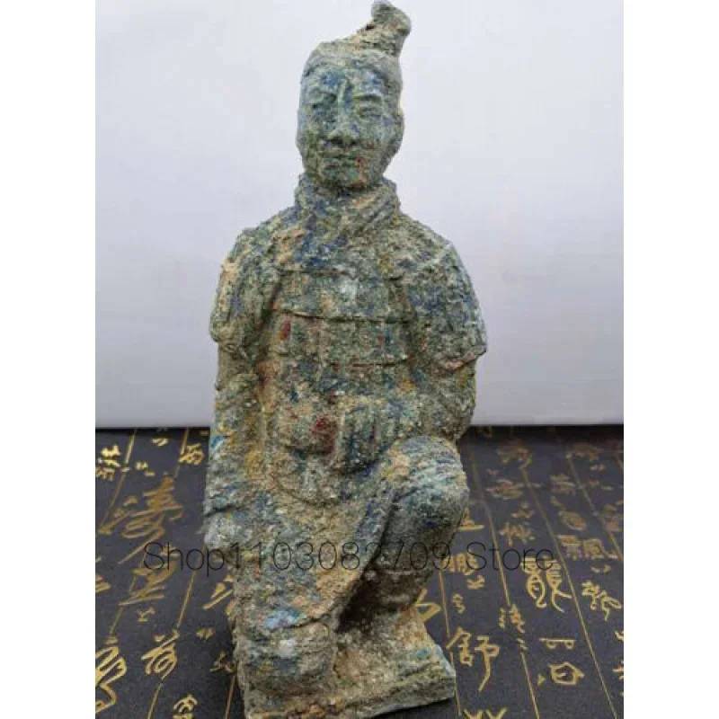 Antique Statues Terracotta Warriors Soldier Bronze Patina Statue dynasty