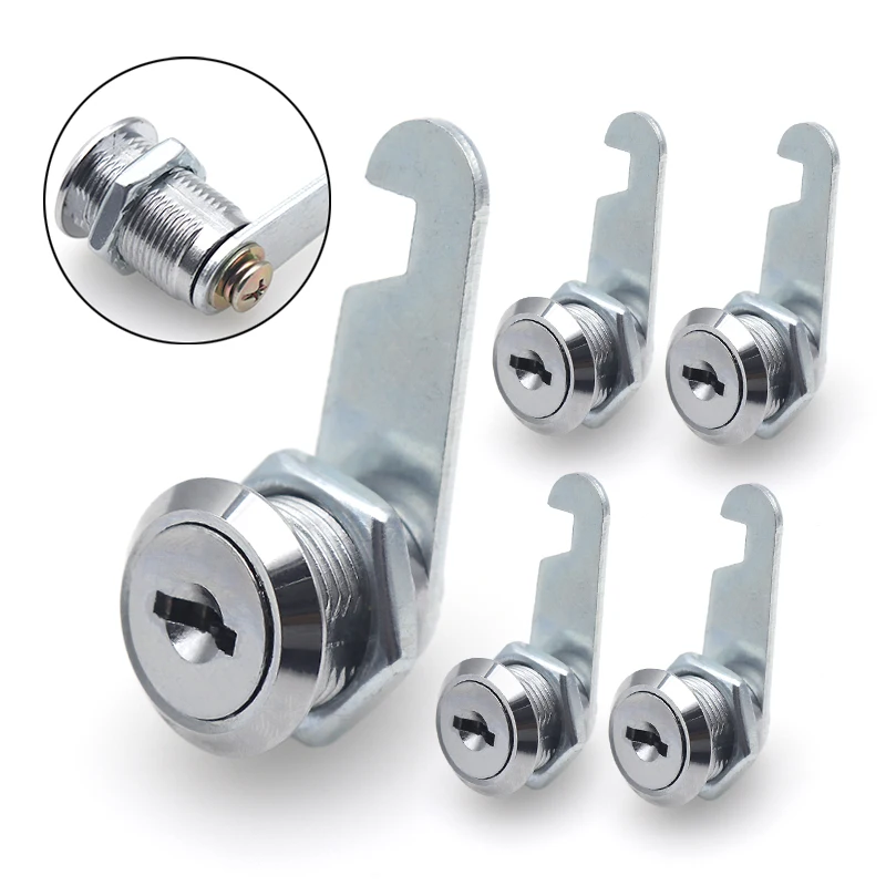 10 Sets 16/20/25/30mm Security Lock Public/Private KeyMetal Cylinder Cabinet Locker Cam Lock With 2 Keys Mailbox Lock Drawer