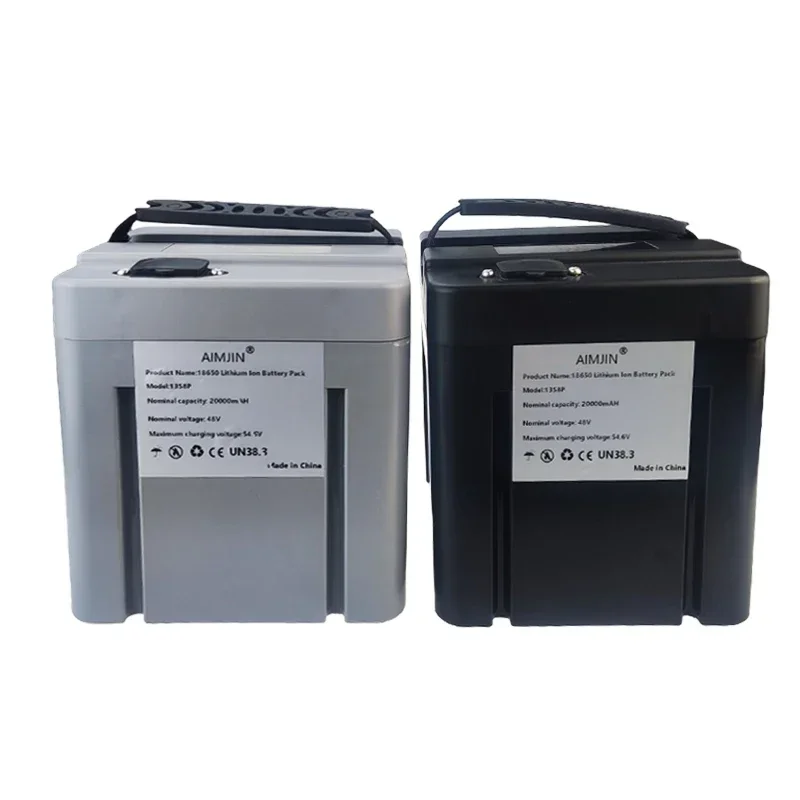 Black 16S7P 60V 20Ah Lithium Battery Pack for Battery Use Waterproof and Flame-retardant Materials