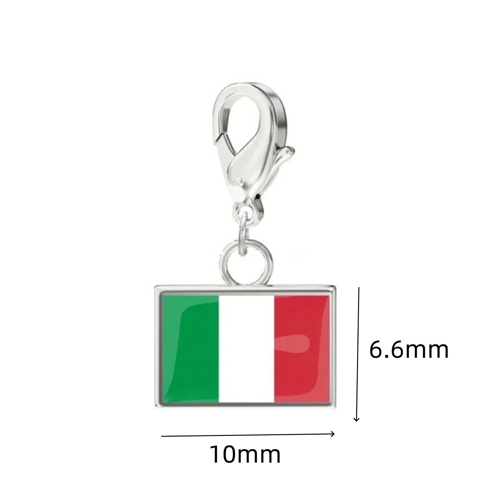 Flaggen-Karabinerhaken Stahlanhänger Edelstahl Mode Französische Deutsche Nationalflagge Anhänger DIY Armband Schlüsselanhänger Geschenk – Detail 10