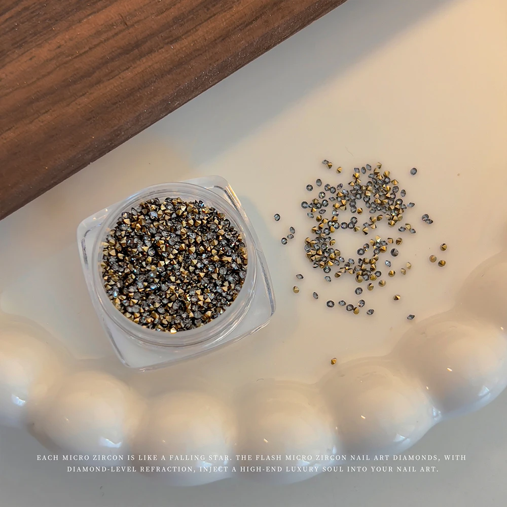 1box Royal Blue Dual Pointed Back Cubic Nail Diamond Rhinestones 6mm Crystal Gem Beads Nail Charms Faceted Glass Nail Decoration