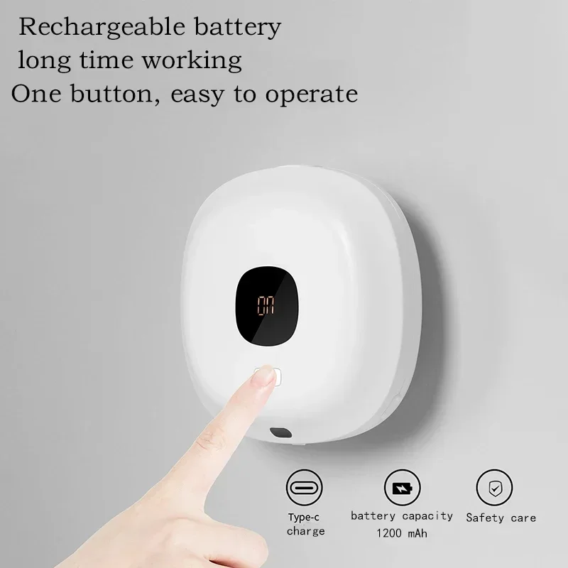 IPX4 Waterproof Full-automatic Soap Dispenser, Three Gear Foam Volume Adjustment, Easy To Install LED Intelligent Screen Display