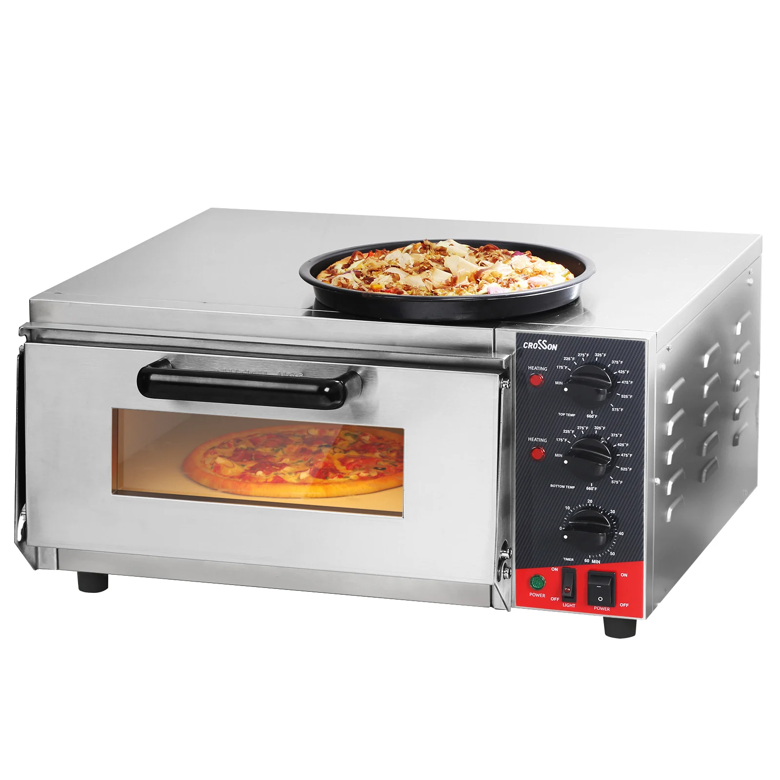 For CPO-160  Electric professional pizza oven with 400x400 mm baking surface made of fireclay for pizza m