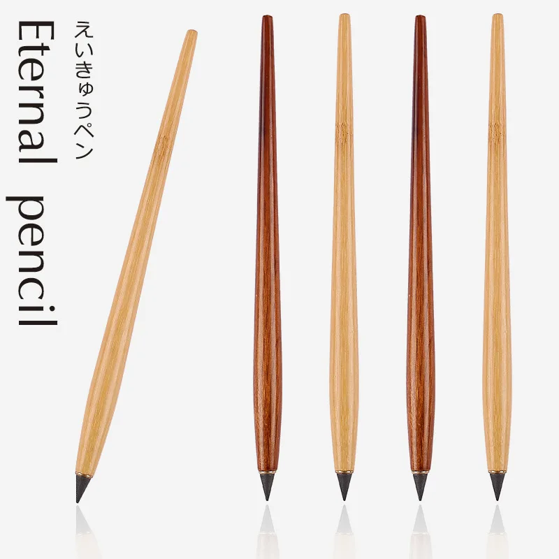 

Деревянный вечный карандаш без заточки, небьющийся для детей, бесконечное письмо, канцелярские принадлежности для рисования, художественные школьные канцелярские принадлежности