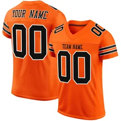 Light Red Customized Football Jersey for Men Personlized Football Short Sleeves Athletic Tee Shirts Unisex Top