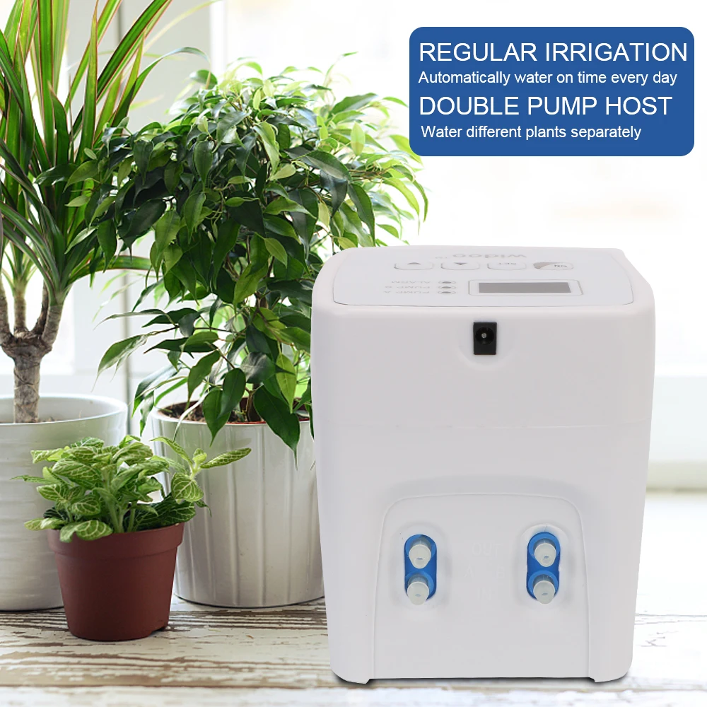 Garden Self-Watering Pump Intelligent Irrigation Controller Automatic Watering Timer Double Pump Drip Irrigation System Set