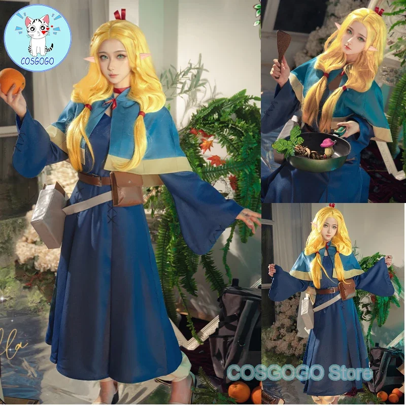 Amine Delicious in Dungeon Marcille Cosplay Costume Halloween outfits Women Game Clothing Full Set