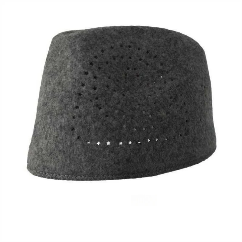 Berretti musulmani per uomo abbigliamento prodotti per le tasse turchia cappello da preghiera Freeshipping Kufi lana ebraica saudita islamica maglia calda grigio 03257