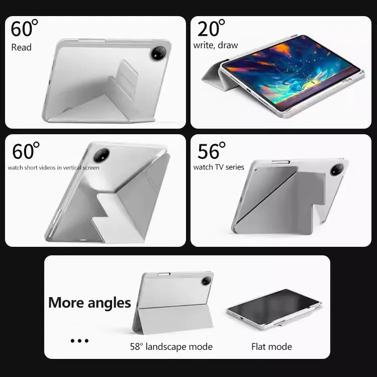 Smart Case For VIVO Pad3 Pro 13 inch 2024 Pad2 iQOO Pad 12.1inch Air11.5 Pad11 Variable Buckle Multi Folding Cover With Pen Slot