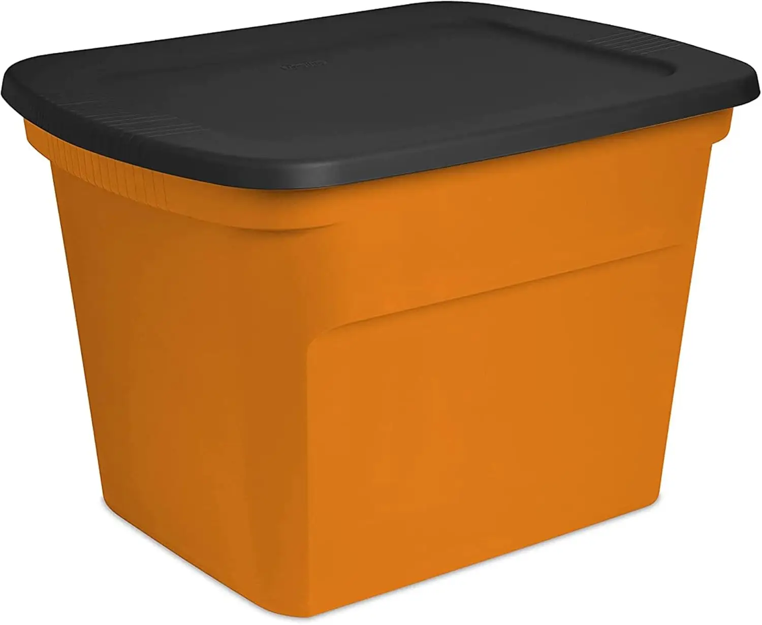 18 Gal Storage Tote, Stackable Bin with Lid, Plastic Container to Organize Halloween Decorations in Closet, 24-Pack