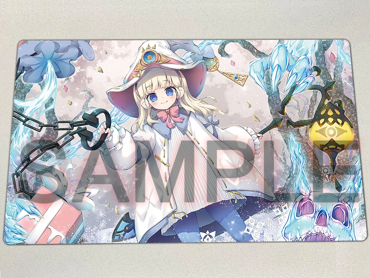 YuGiOh Playmat Elzette of The White Forest TCG CCG Mat Board Game Trading Card Game Mat Anime Mouse Pad Rubber Gaming Pad & Bag