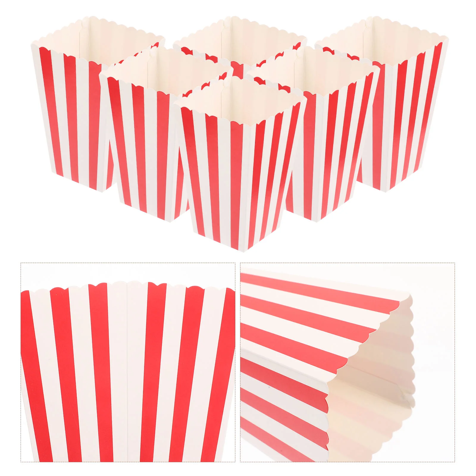 

French Fries Boxes Popcorn Bowl for Kids Party Favor Movie Night Supplies Buckets Container Snack Containers Paper Serving