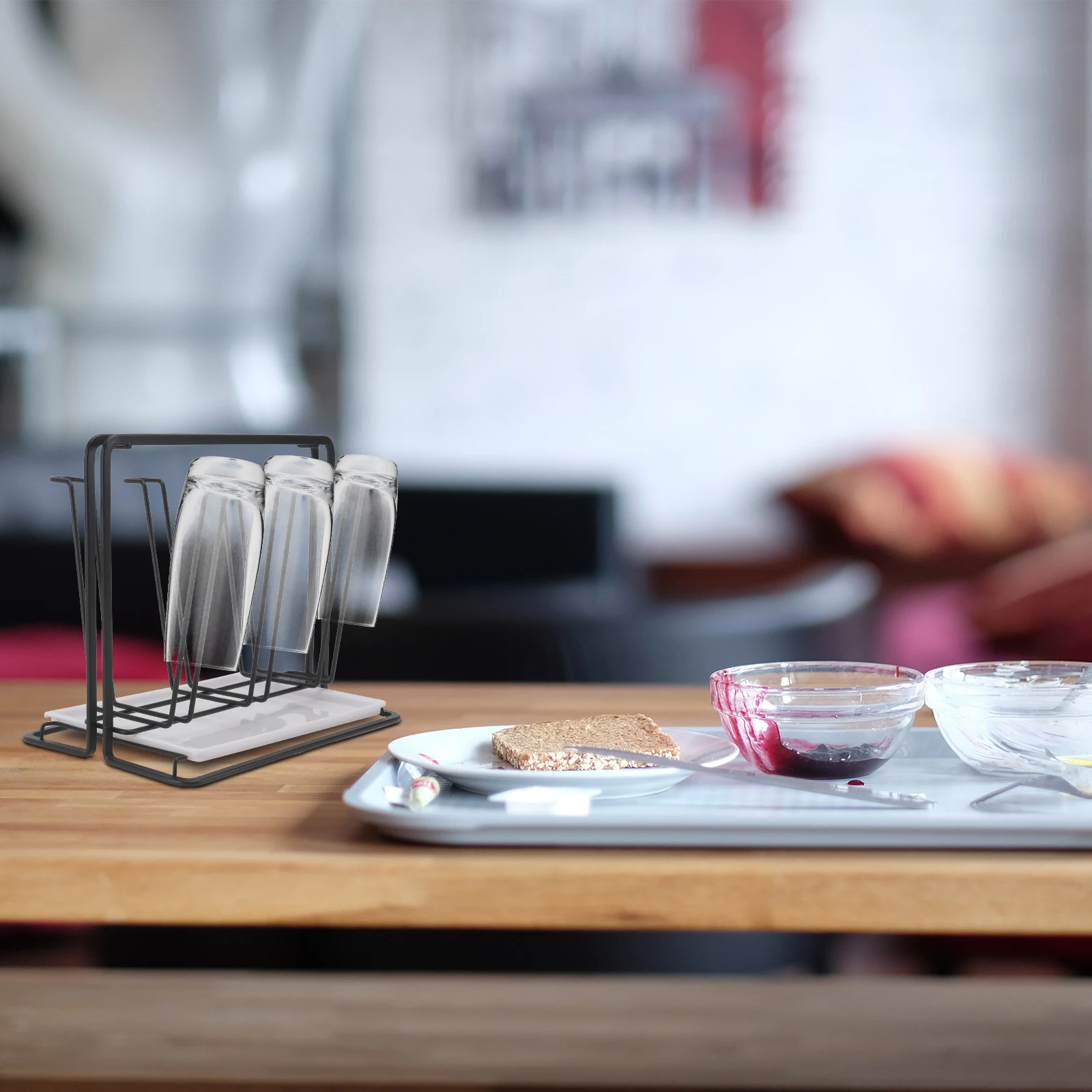 Cup Drying Rack Mug ganizer St Holder Kitchen Counter Dish Rack Lightweight Premium Material Home Restaurant Storage