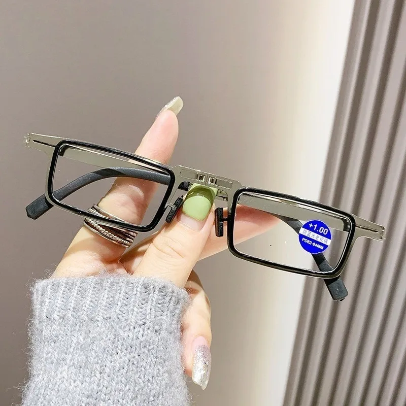 A Stylish Pair of Square And Round Ultra-Lightweight And Minimalist Full-Frame PC Reading Glasses for Both Men And Women