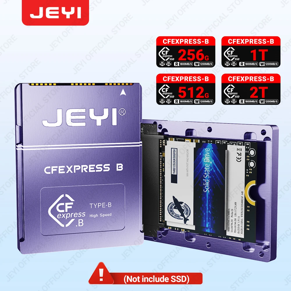 Jeyi Cf-Express Type-B Naar 2230 Nvme M.2 Ssd Adapter, Pcie 4.0 Uitbreiding Geheugen Cfexpress Kaart Voor Canon Nikon Z6/Z7/Z9/R3/R5