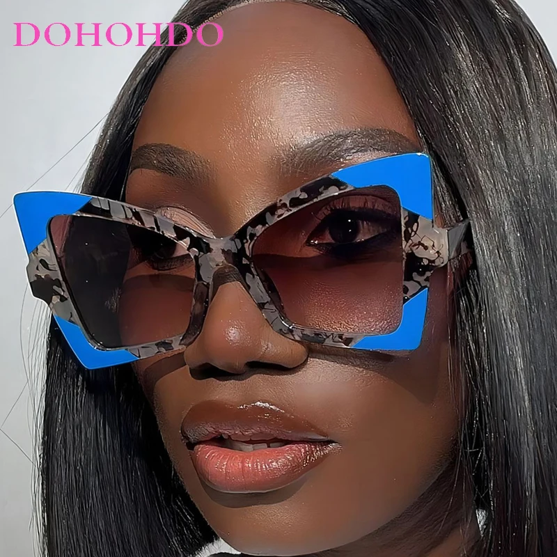 

Модные Y2K большие женские солнцезащитные очки в оправе-бабочке, роскошный дизайн, летние мужские солнцезащитные очки для путешествий, вечерние очки UV400, женские