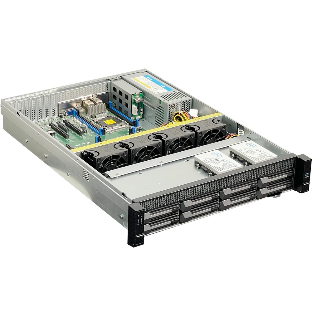 Imagem -06 - Zhenloong-storage Server Case Bay Rackmount Chassi Hotswap Profundidade 650 mm Backplane Minisas 12gb Suporte Eatx Motherboard X28 2u