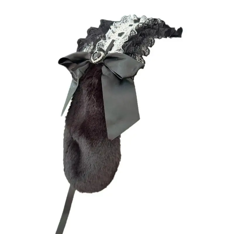 

39BB Fashionable Crystal Bows Bunnies Ears Lace Headbands Elastic Hairband For Women Weddings Outdoor Activity