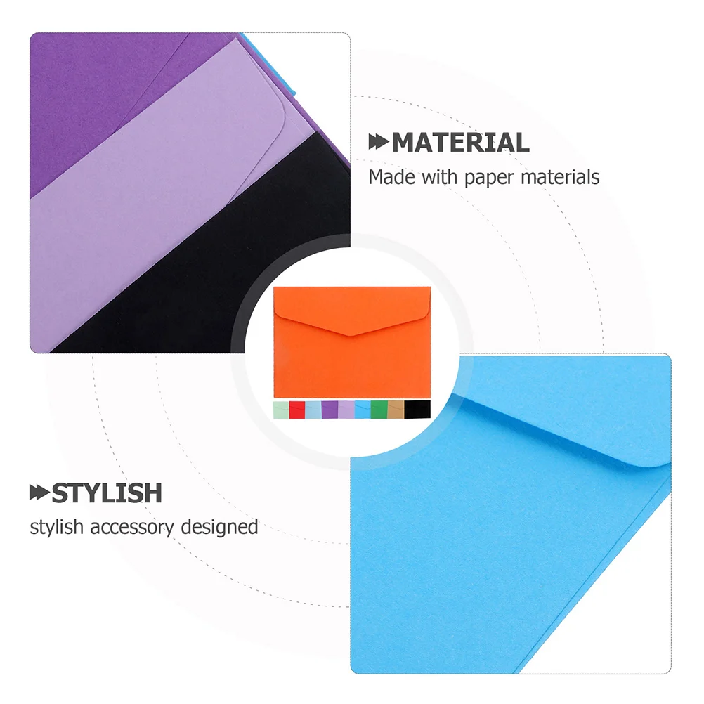 

70 Pcs Colored Small Envelopes Coin Colorful Pocket Cash Colourful Coloured Paper Money