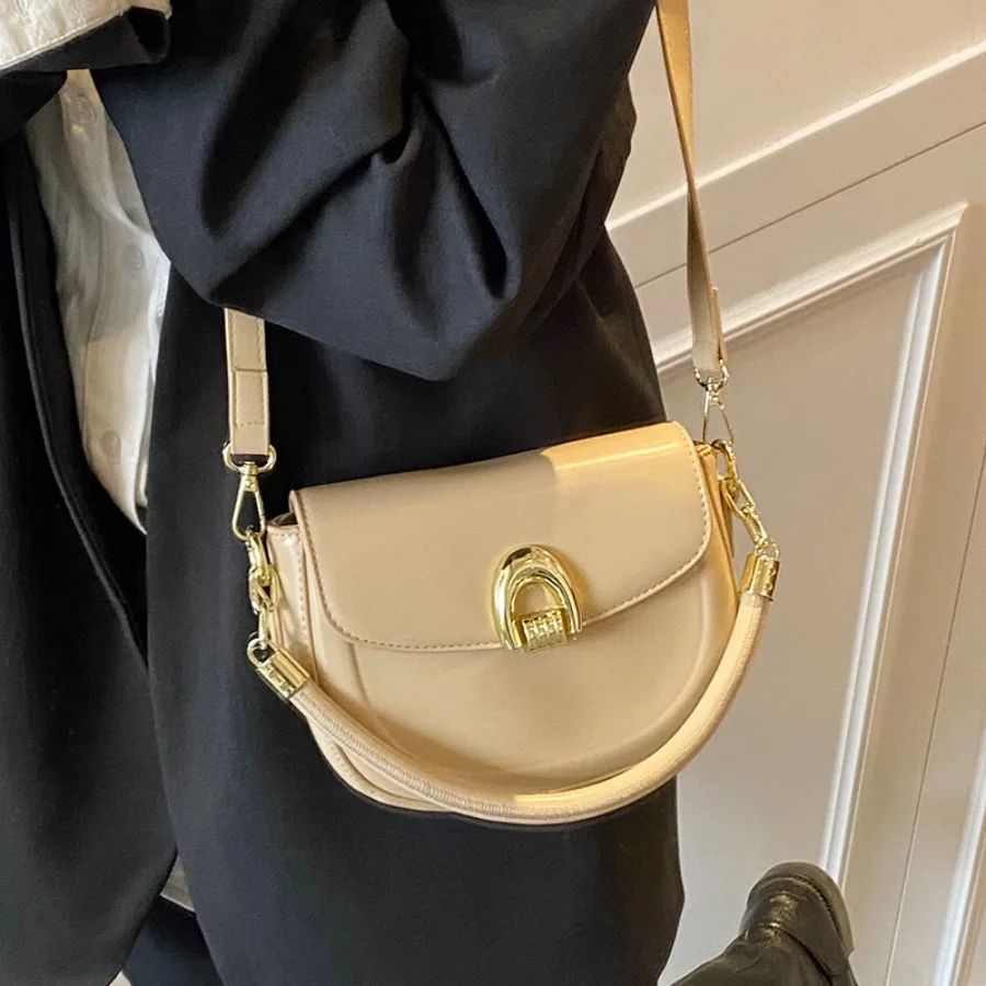 

Fall and winter fashion retro saddle bag simple shoulder bag senior sense of hundred matching commuting crossbody women's bags