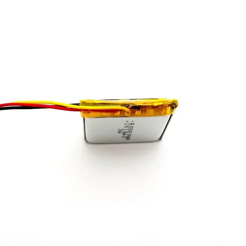 3.7V 800mAh lithium polymer Lipo rechargeable battery, suitable for MP3, GPS phone camera, Bluetooth earphone speaker