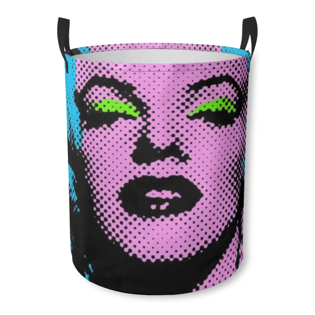 

Marilyn Andy Warhol Bundle Device Laundry Basket Fabric Laundry Moving Folding Dirty Laundry Basket Cartoon