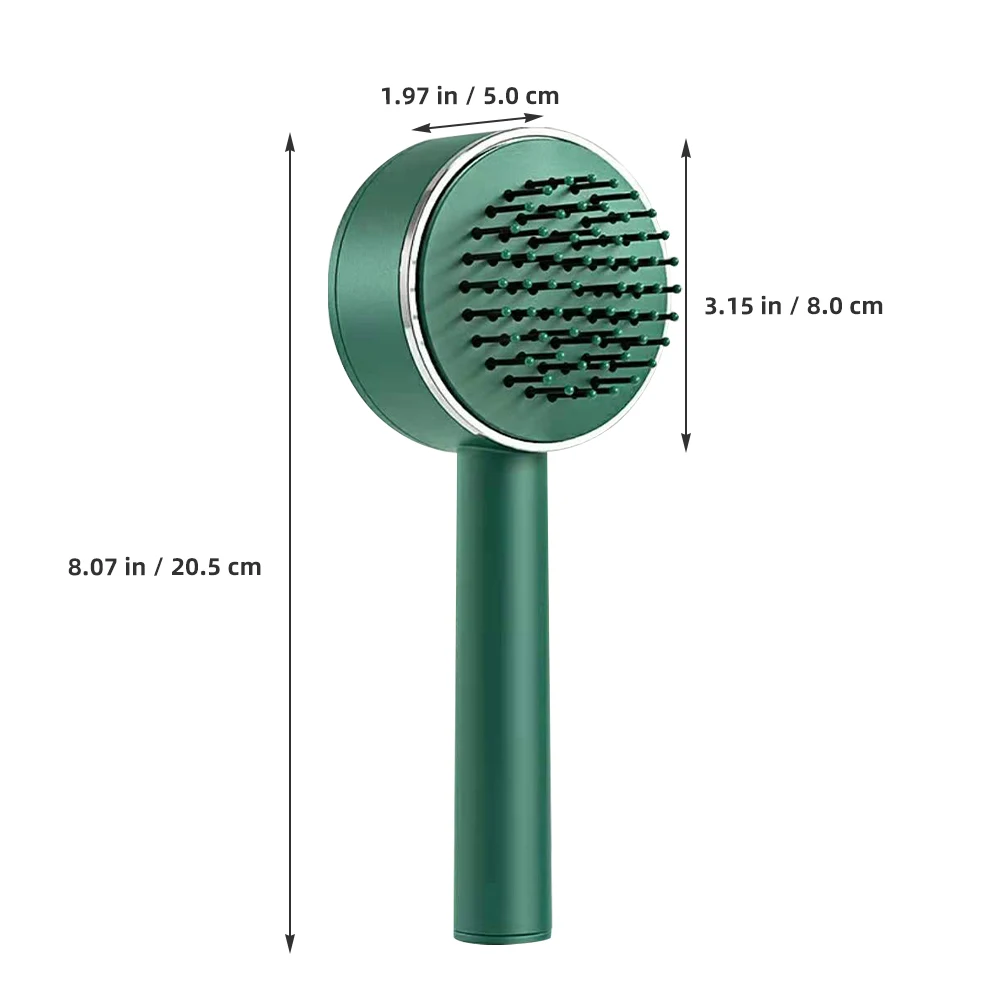 

Grooming Detangling Anti Static Plastic Massage Comb Massage Brush Hair Massaging Brush Comb Green Color Long Handle