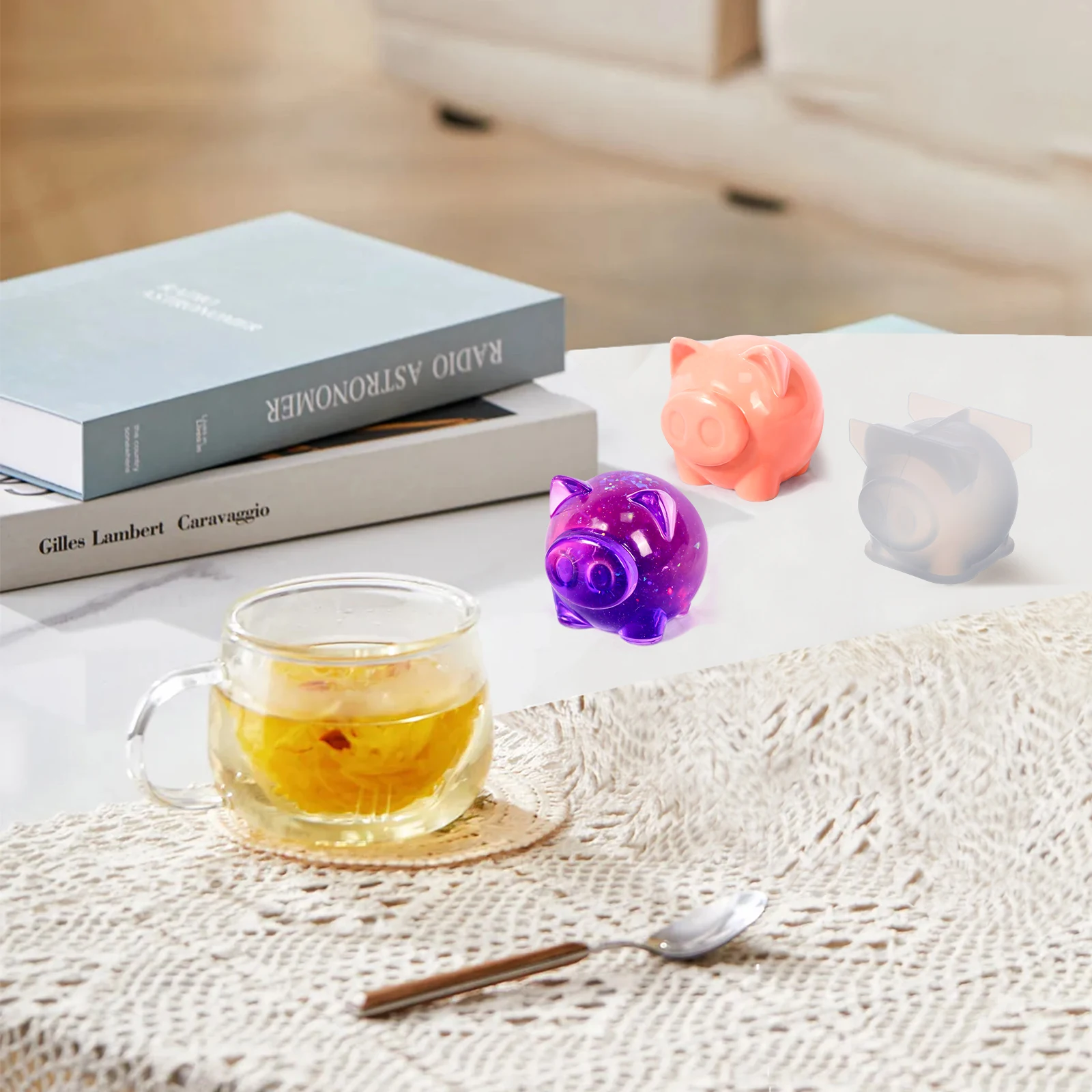 

Pig Shaped Molds for Craft Accessories DIY Crafts Office Decor Reusable Flexible Jewelry Accessories Craft Supplies