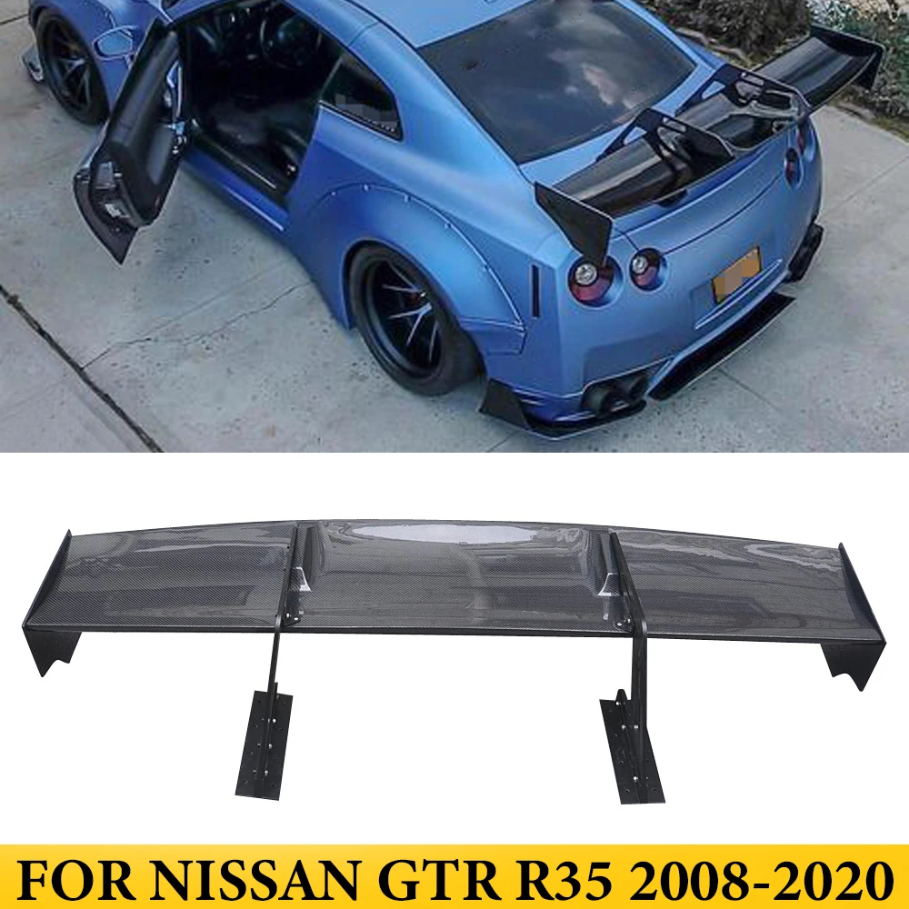 

For Nissan GTR R35 2008-2020 Carbon Fiber Rear Spoiler Trunk Tail Boot Lip GT Wing Auto Tuning