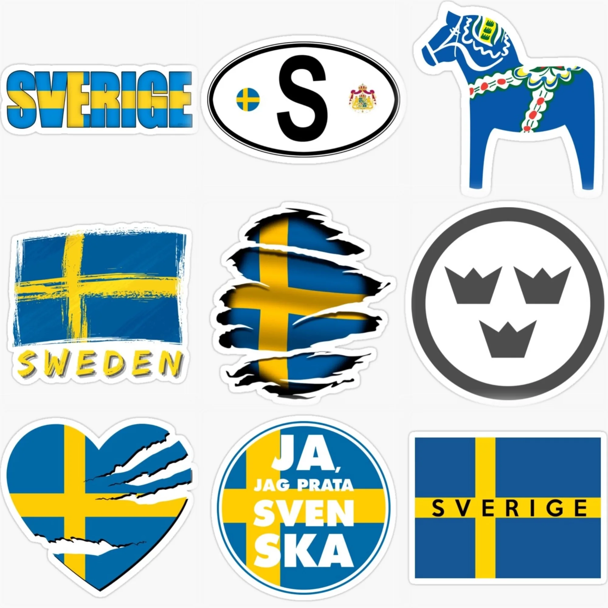 

Sweden SE Flag Map Emblem Creative PVC Sticker for Decorate Car Bicycle Van Truck Helmet Window Fridge Wall Decal Accessories