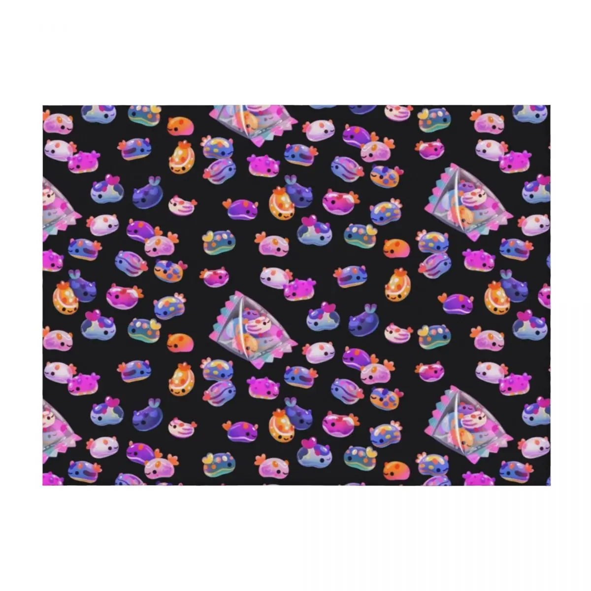 

Jelly bean sea slug - dark Throw Blanket Large Sofa Throw Beautifuls Luxury Designer Blankets