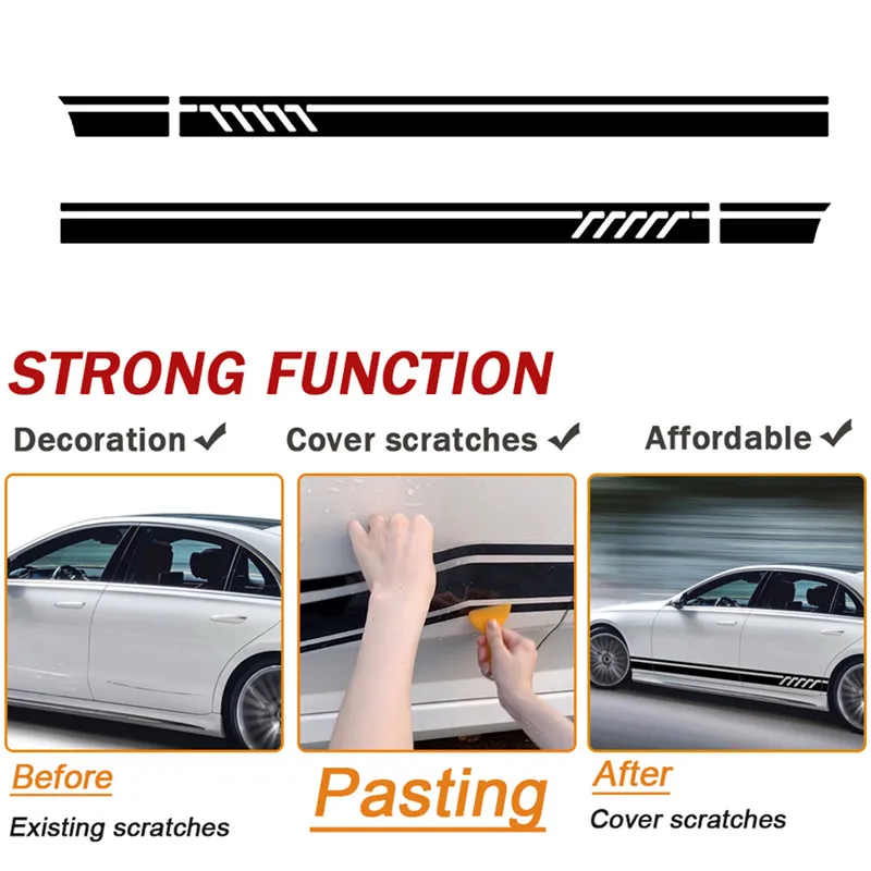 For Mercedes-Benz CLA Class C117 CLA 180 200 250 300 350 45 Car Door Rear Bumper Stripes Vinyl Sticker