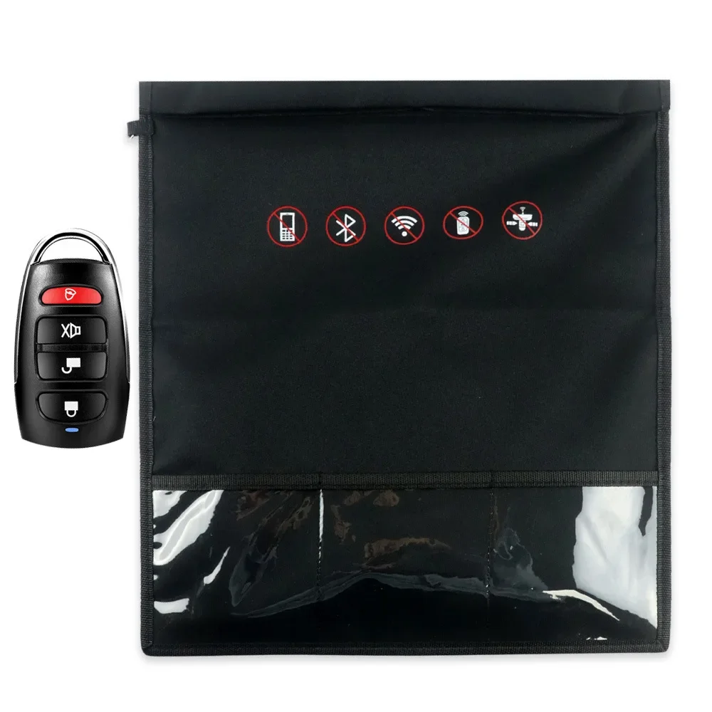 RFID Signal Blocking Bag Mobile Phone Anti-radiation Signal Shielding Bag Faraday Cage Pouch for Wallet Case ID Card Car Key view 6