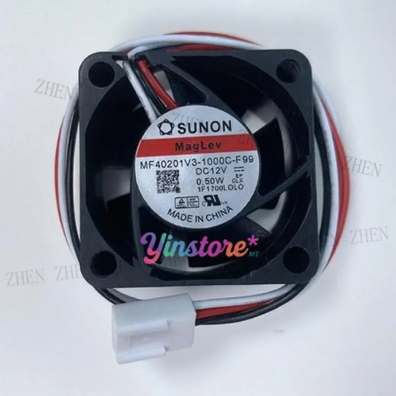 Y  1 Pc. New MF40201V3-1000C-F99 Cooling Fan 4020 DC12V 0.50W 4CM 3Pin