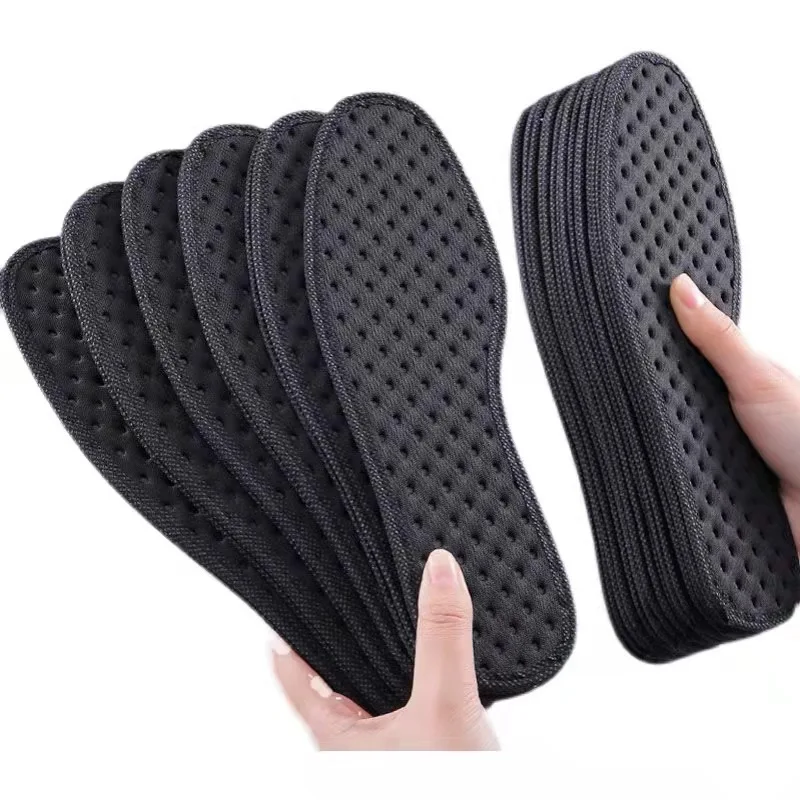 1Pair Bamboo Charcoal Antibacterial Shoes Insoles Plant Deodorant Running Sports Insole for Feet Thick Shock Absorbing Shoe Sole