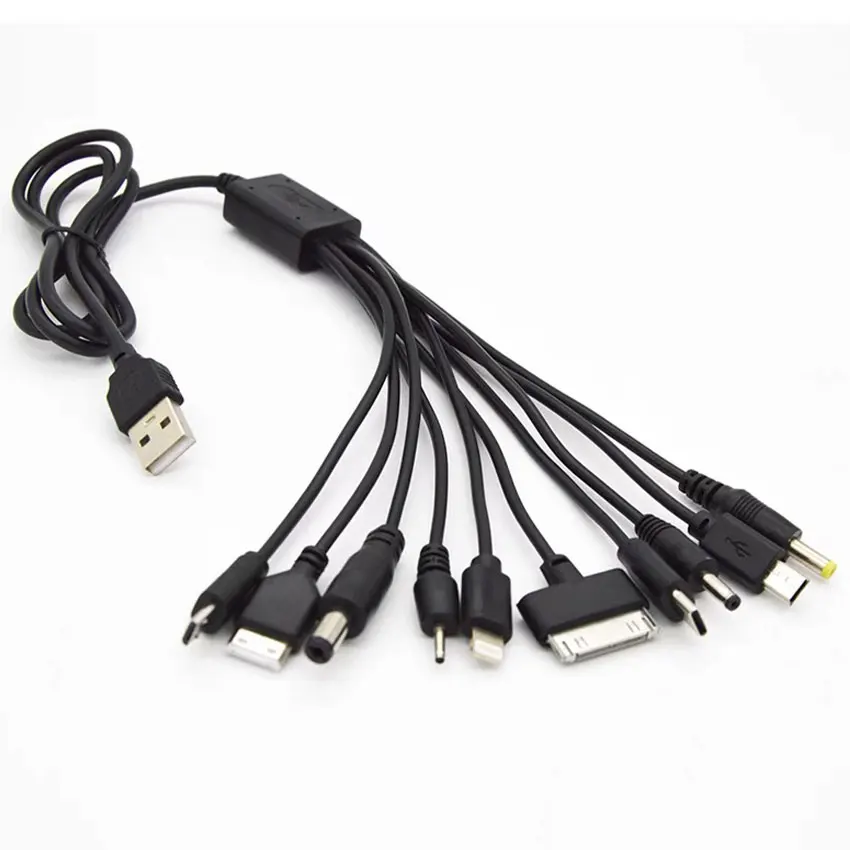 

10 in 1 Universal USB Cable Multi Charging Cable Compatible with Multiple Cell Phone Blutooth Earphone Speaker Connector