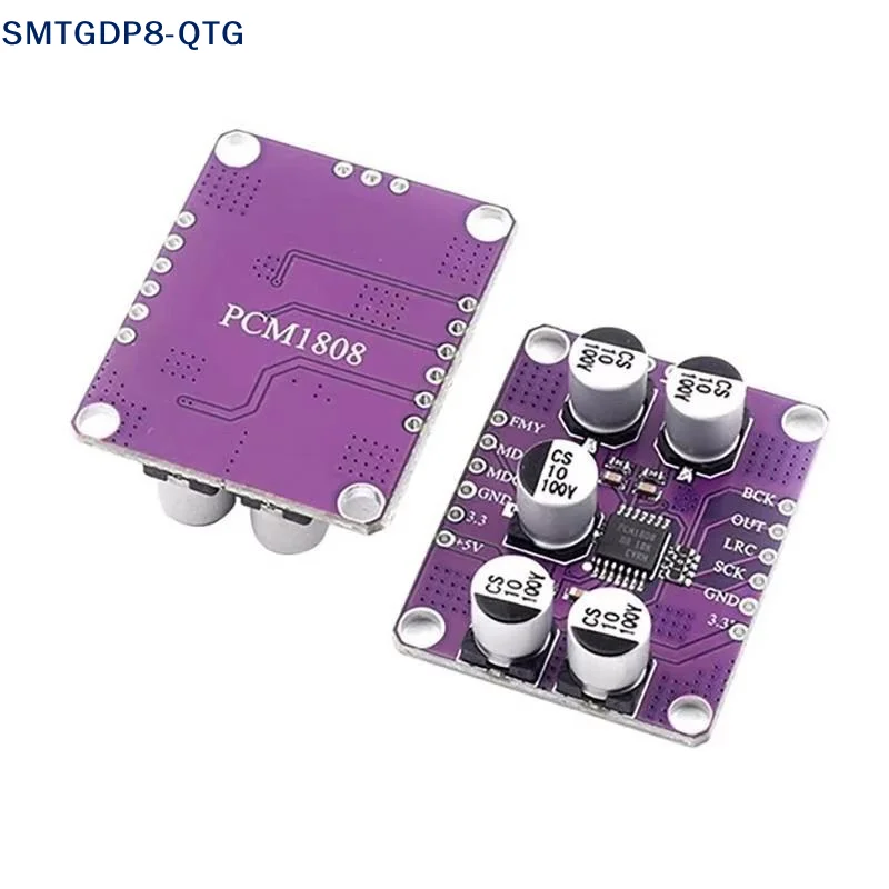 New PCM1808 105dB SNR Audio Stereo ADC Single-Ended Analog-Input Decoder 24bit Amplifier Board Player Module