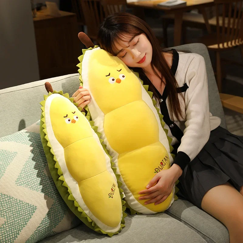 30-70CM Creative Cartoon Fruit Durian Chicken Plush Toy Stuffed Durian Pillow Cute Plushies Sofa Room Decor Durian Lover's Gift