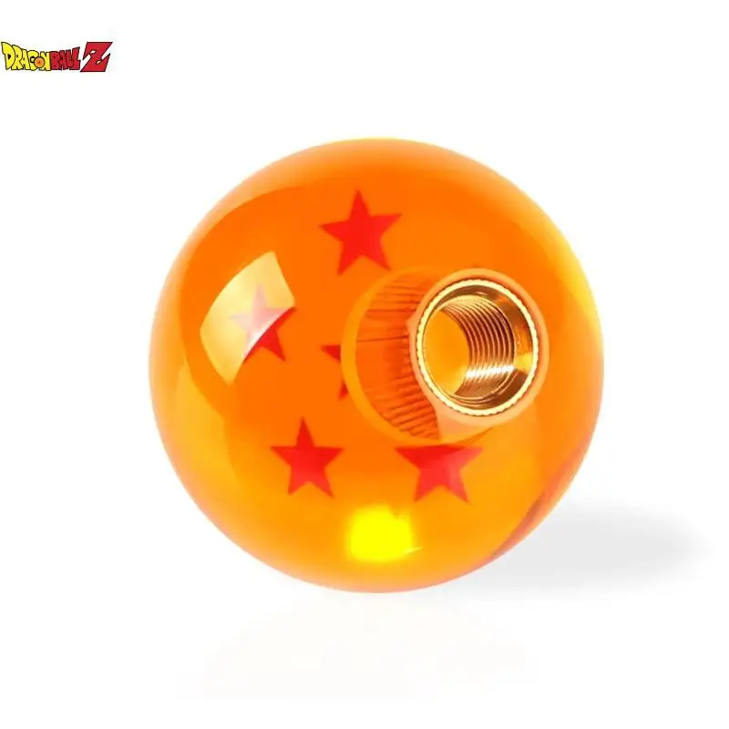 Dragon Ball 54Mm pommeau de levier de vitesse automatique tête acrylique cristal voiture Transmission manuelle levier de vitesse avec vis boule Orange 1-7 étoiles