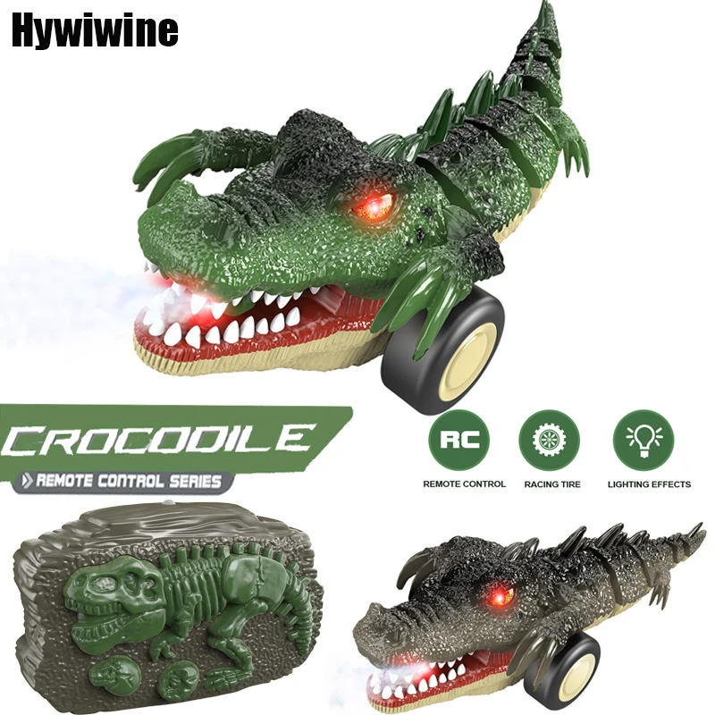 التمساح Rc سيارة الحيوانات لعبة تدور سوينغ Shakable LED حيلة التحكم عن بعد لعب للأطفال في الهواء الطلق لعب لعبة الحفلات لعب الأطفال