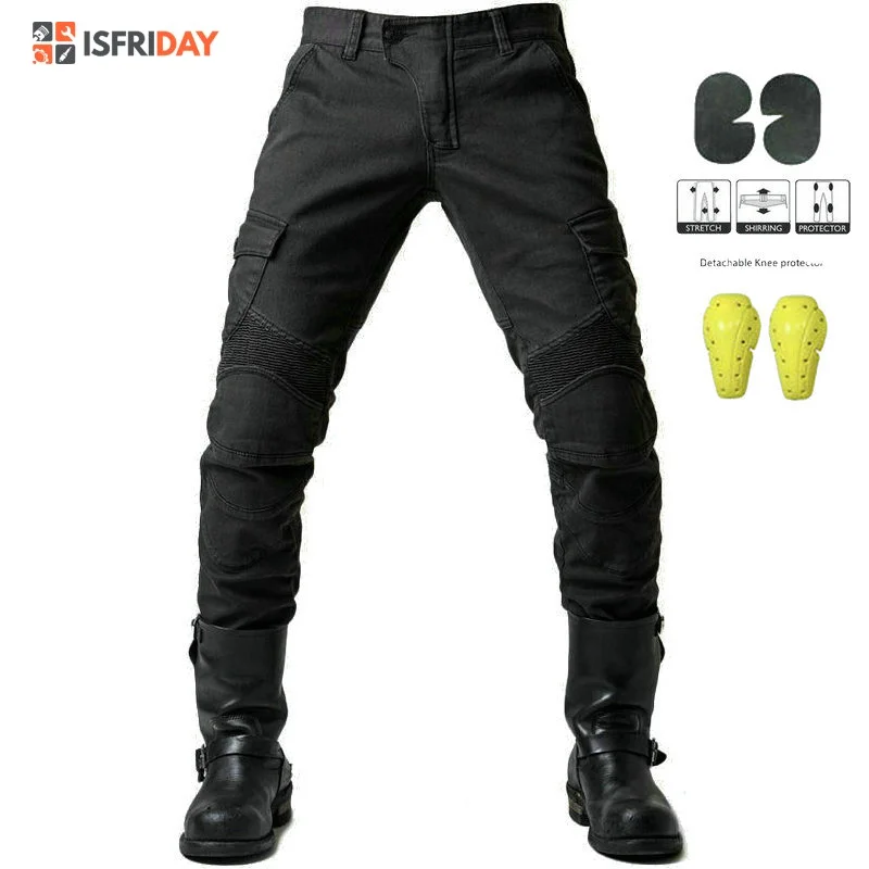 2024 Men Motorcycle Jeans Summer Outdoor Riding Motorcycle Trousers Drop-resistant Pants With Protective Gear