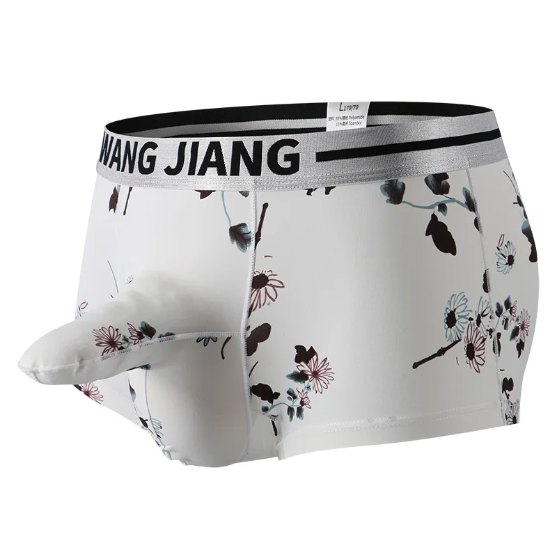 Men\'s Boxer Briefs Ice Silk Men Underwear Boxers Kit Panties Elephant Nose Man Pink Hero U POUCH Male Shorts Swimming Trunks Boy