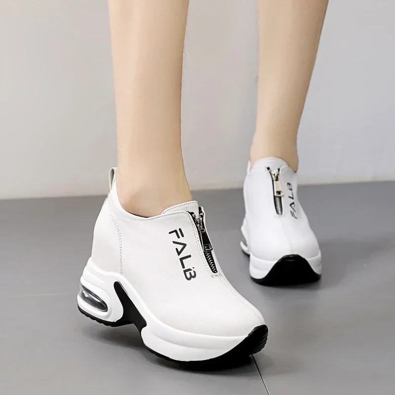 2023 preto feminino tênis com plataforma cunha tênis feminino sapato casual senhora sapatos vulcanizados branco altura aumentar sapatos femininos