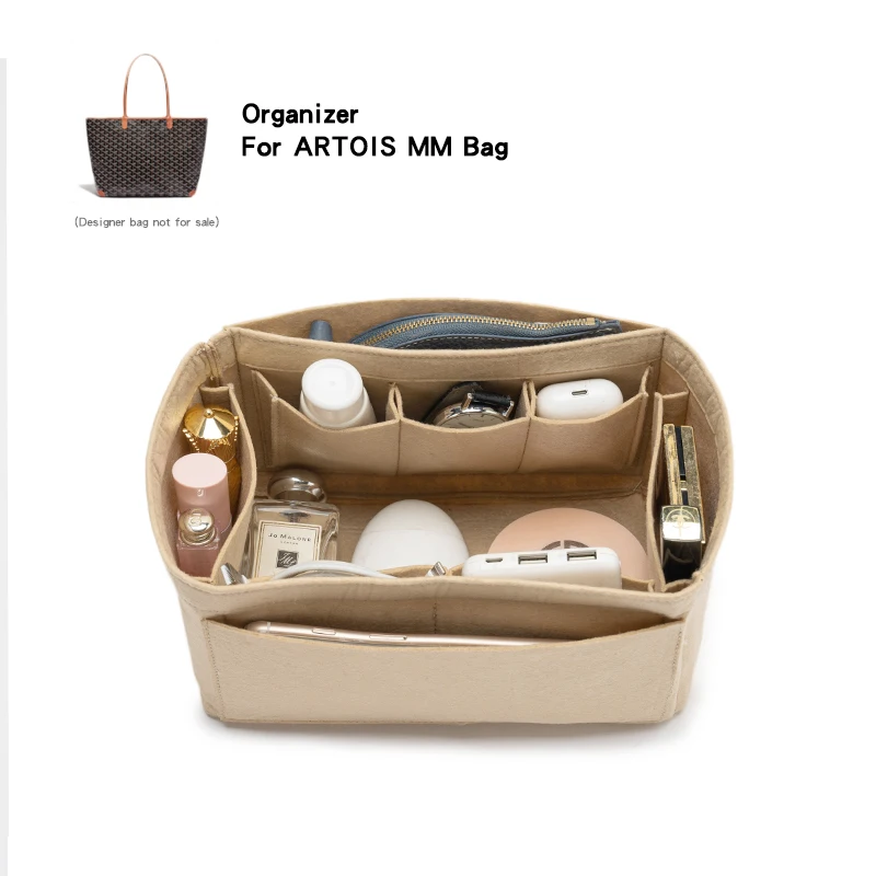 Insert Organizer For Goyad ARTOIS MM PM Bag,Womens Luxury Handbag Tote Travel Inner Purse,Cosmetic Liner Bags Shaper