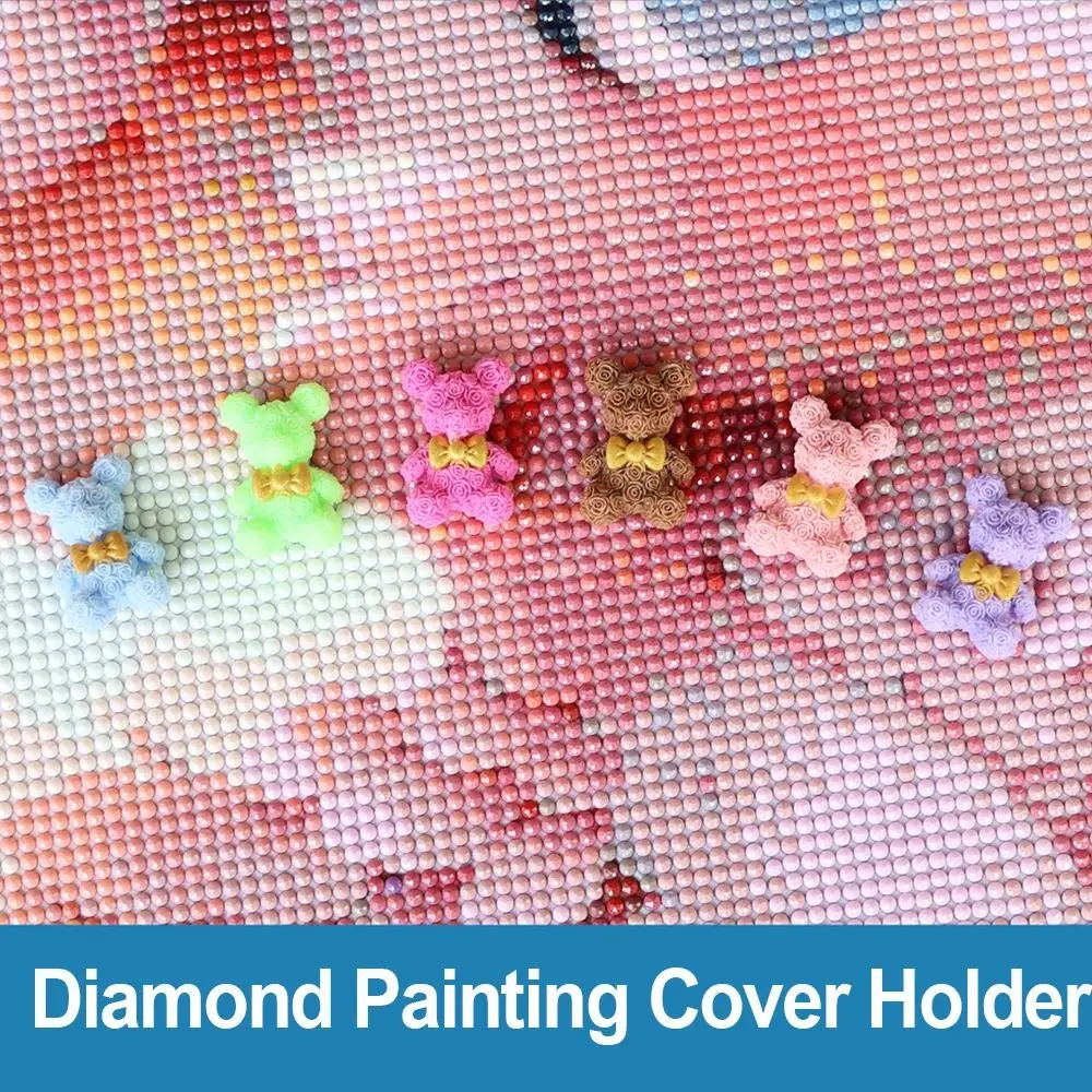 

1/3pcs Cartoon Animals Diamond Painting Cover Holder Multifunction Refrigerator Sticker Magnet Cover Minders Bear Shape