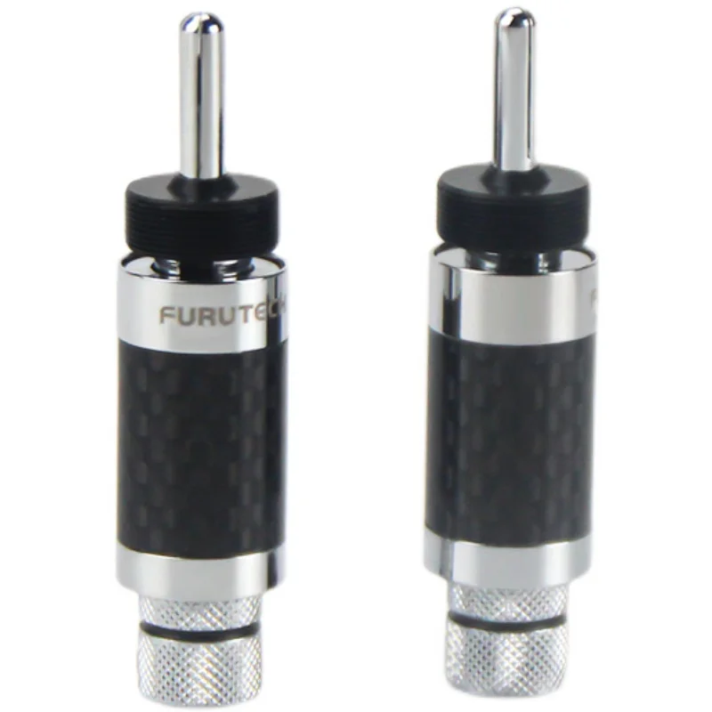 1pair Hohe-ende hallo-fi furukawa cf 202 (r) rhodium-berzogene carbon faser lautsprecher banana stecker