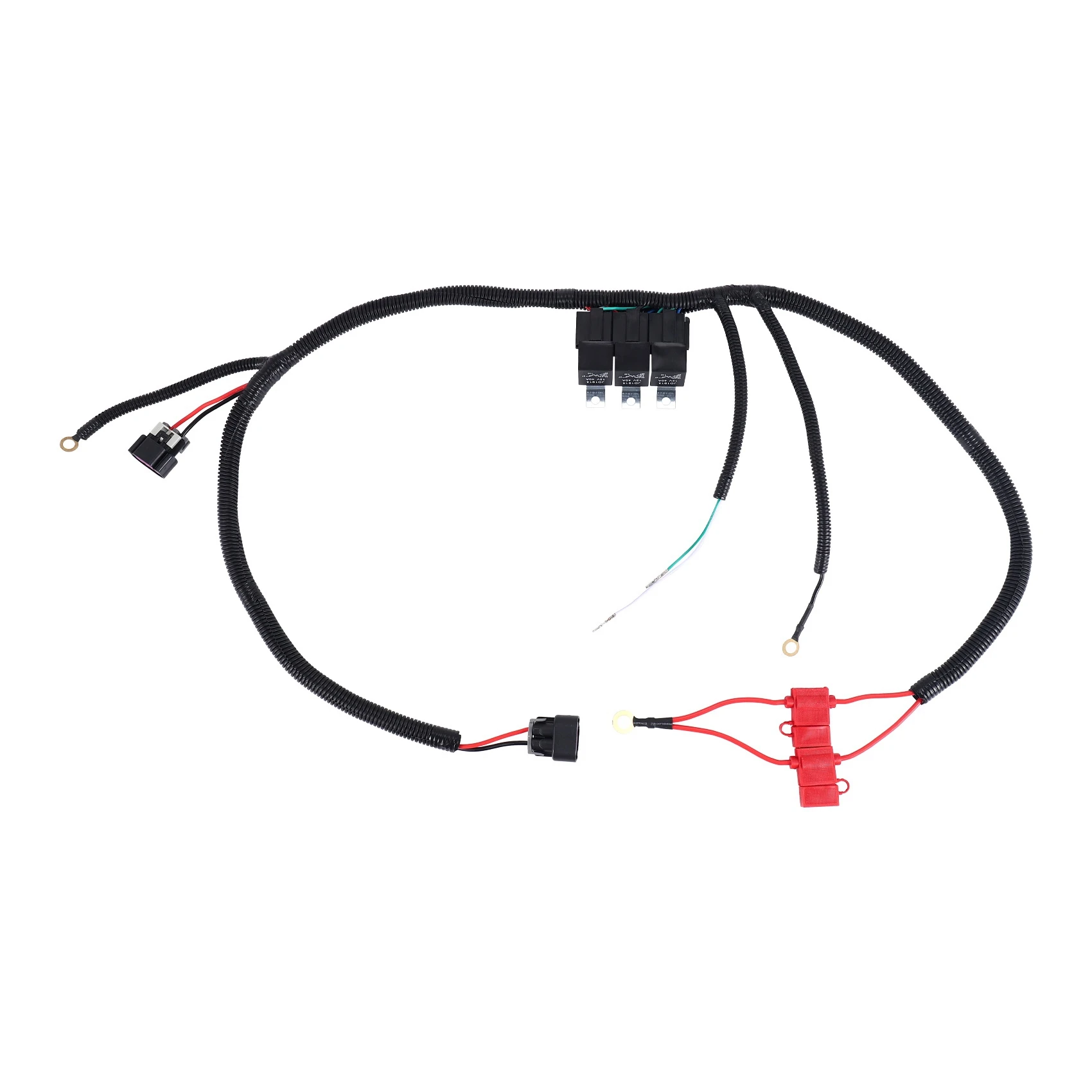 

AU16-7L5533A226T Dual Electric Fan Upgrade ECU Control Wiring Harness For Chevy Avalanche 1500 2500 2002-2006