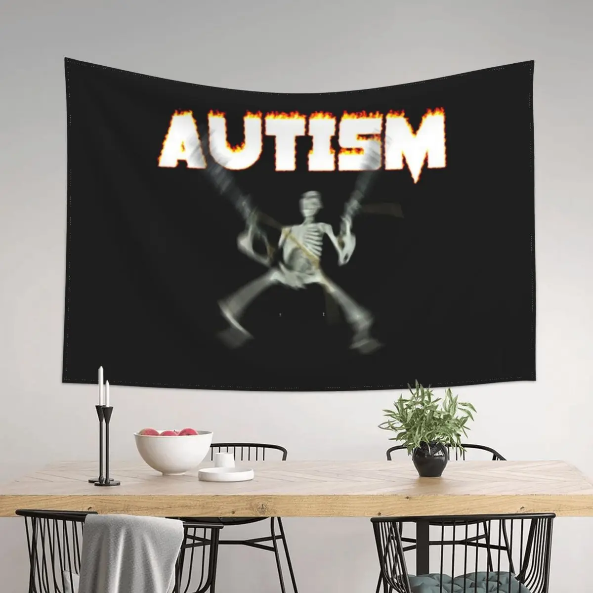 

Autism Skeleton Meme Tapestry Cute Room Things Decorations For Your Bedroom Decor Home Wall Hanging Tapestry